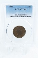 1832-P PCGS VG08BN Classic Head Half Cent Business Strike picture
