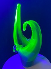 Vintage MCM Murano Art Sculpture Uranium Glass picture