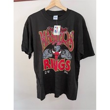 Vintage Salem Chicago Bulls Masters of the Rings T-Shirt Black XL NWT 1992 NBA picture
