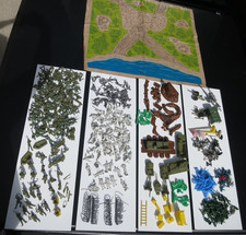 Vintage Lot of 250+ Marx  Army men & accessories + Western & MPC Marx play board picture