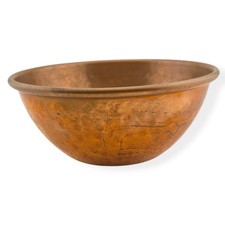 Antique Imperial Russian Hammered Copper Samovar Drip Bowl Moscow Stamp 5