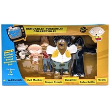 Family Guy Series 2 Bendable Figures Monkey,Stewie,Quagmire,Rufus,Death - NEW picture
