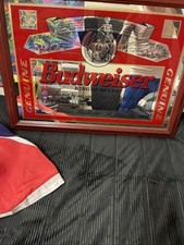 Vintage Budweiser Beer Mirror Sign King Of Beers Genuine Anheuser-Busch  15”x15” picture
