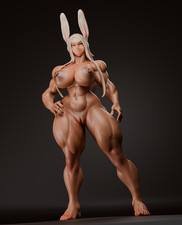 Mirko from My Hero Academia Nude Resin Part Kit Gray Unpainted picture