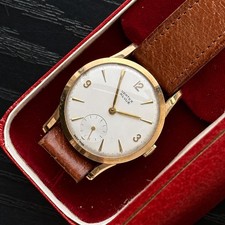 1961 Vertex Revue 9k & 18k Solid Gold Cal 81 19J Vintage Watch Original Box picture