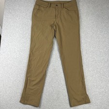 Lululemon ABC Classic Fit Warpstreme Pants Stretch 33x33 Mens Beige Tech M5335S picture