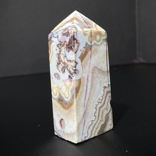 87G Natural Mexican agate Obelisk Quartz Crystal tower Point reiki decor picture