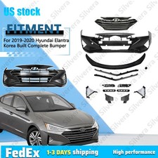 New Complete Front Bumper Set W/ Fog Lamp Fits 19-20 Hyundai Elantra Korea Built picture