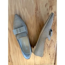 VIVAIA Women's Blue & Gray Knit Pointed Toe Loafers SZ 40 picture