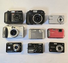 9 Vintage CCD Point and Shoot Digicam Digital Cameras for Parts/Repair picture