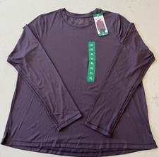 New Danskin Women's Ultimate Rib Long Sleeve Tee, Vintage Violet, Medium picture