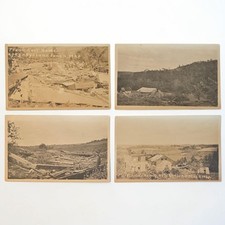 Lot of 4 RPPC Postcards Cyclone Aftermath Dushore PA 6/11/1922 Storm Damage picture