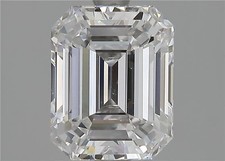 Cert. GIA 1.94 CT Emerald Cut Natural Mined Diamond Loose D color VVS1 clarity picture