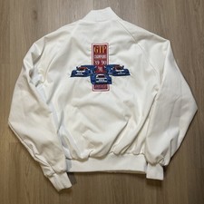 Vintage Nissan Racing Jacket Large White NPTI GTP Champions 90s picture