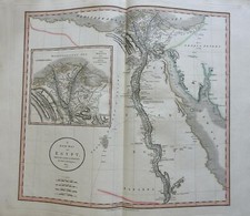 Upper and Lower Egypt Nile River Red Sea Cairo Alexandria 1805 Cary folio map picture