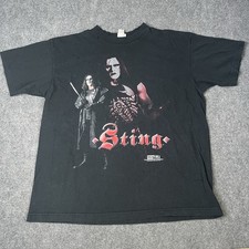 Vtg 1998 Sting WCW NWO Wrestling T-shirt 1990s 90s Tee Black Short Sleeve Xl picture