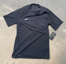 NIKE  VAPORKNIT MENS Short Sleeve Soccer Jersey - Black - NWT picture