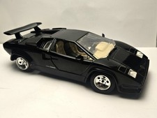 VINTAGE Bburago Lamborghini Countach 5000 QV 1988 1/24 Diecast Black Italy 0137 picture