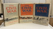 The Civil War by Shelby Foote, 1st Ed. (1958, 1963, 1974) 3 Volume HC Set picture