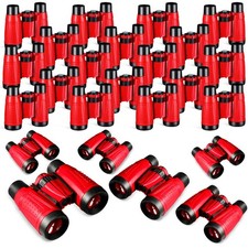 Libima 24 Pcs Red Binoculars - Educational Compact Telescope with Neck String picture