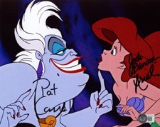 PAT CARROLL JODI BENSON DUAL SIGNED 8x10 PHOTO THE LITTLE MERMAID BECKETT BAS picture