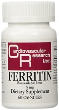Ferritin Iron Supplement 60 Capsules Maximum Absorption Bioavailable 5mg picture
