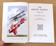 THE RESCUE FLIGHT - W. E Johns - 1939 PYRAMID EDITION - Very Good picture