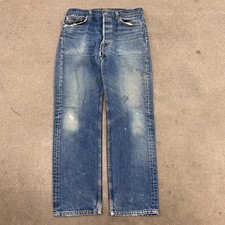 VTG USA MADE Levi's 501 Straight Leg Jeans Mens 31 Blue Denim Medium Wash picture