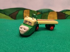 Vintage Thomas the Train, Madge Engine with Wood Trailer. picture