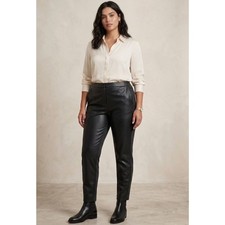 New Chico's Faux-Leather Front Ponte Pull On Leggings Women's XL 16 (Chico's 3) picture