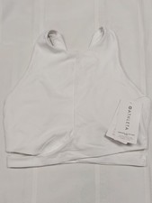 NEW Athleta Conscious Support Top Large D-DD Cup White Sports Yoga Tank Bra Top picture