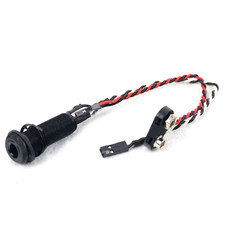 Black Long Barrel Solderless Stereo Output Jack for EMG Pre-Wired picture