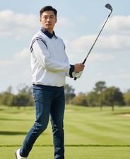 Bogey Boys Men's M Quarter Zip Terry Pullover Sweatshirt White Golf New 9774 picture