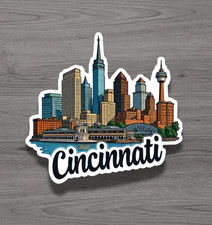 Cincinnati Ohio Fridge Magnet or Laptop Sticker picture