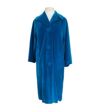 VTG 1960s Blue Velvet Swing Coat Blue Velvet by Marguerite Rubel San Francisco picture