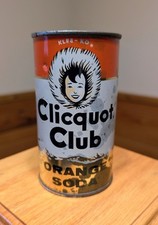 RARE Clicquot Club Orange Soda Flat Top Pop Can - Millis, MA - Miracan picture