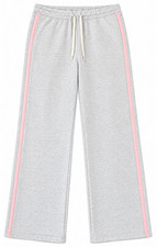 Hollister Light Gray pink striped women’s small Sweatpants new picture