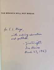 James Wright THE BRANCH WILL NOT BREAK 1963 Signed Association Copy E.L. Mayo picture