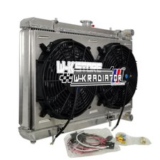 Aluminum Radaitor+Fans +SHROUD For 1989-1994 1990 1991 92 NISSAN 240SX S13 KA24 picture