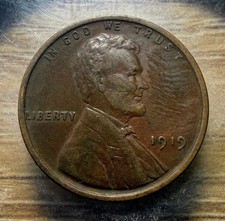 1919-P Lincoln Wheat Cent - Actual Coin Shown -  & Tracking INV#210 picture