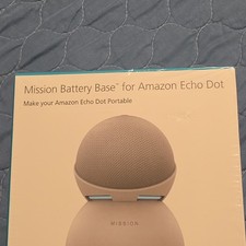 Mission Portable Battery Dock Base for Amazon Echo Dot Speaker, White picture