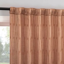 No. 918 Dover Tonal Geometric Semi-Sheer Back Tab Curtain Panel picture