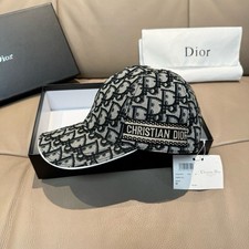 New Fashion Monogram Logo Embroidered Baseball Cap Unisex Adjustable Black White picture