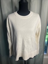 L.L. Bean Women's Cream Crewneck Sweater picture