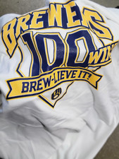 BREWERS 100 WINS giveaway SHIRT september 25 picture