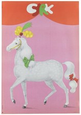 Vintage 1970 Maciej Urbaniec CYRK Polish Poster Circus Horse Modern Art MCM picture
