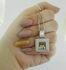 Crystal Bar Women's Wedding Necklace 14K White Gold Over 2.3Ct Simulated Diamond picture