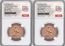 2026 P&D Lincoln Shield Cent 2 Coin Set NGC MS68 RD FR 250th Label picture