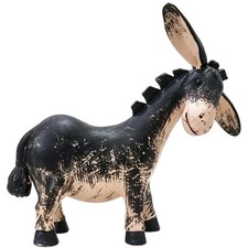 Vintage Donkey Figurine Resin Donkey Statue Farm Animal Ornament Home Decor picture