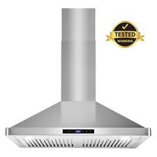30 INCH WALL MOUNT VENT HOOD (OPEN BOX) STAINLESS STEEL, PERMANENT FILTERS, LED picture